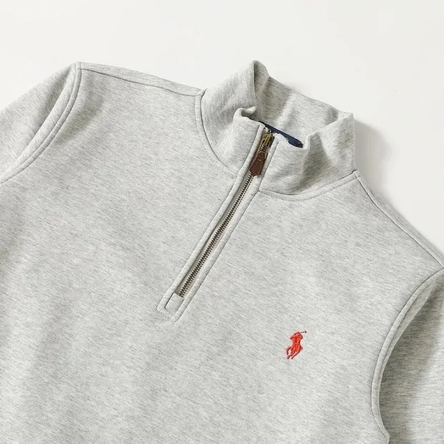 Polo Ralph Lauren Quarter-Zip Pullover Heather Grey