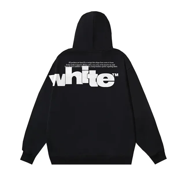 Off-White Hooded Sweatshirt Industrial Text Print