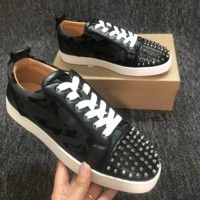 Christian Louboutin Louis Junior Spikes Camouflage & Studs