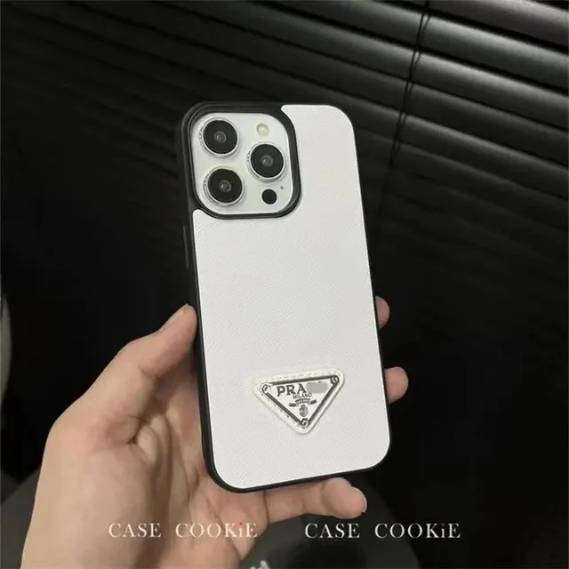 Prada Phone Case Saffiano Leather with Triangle Logo