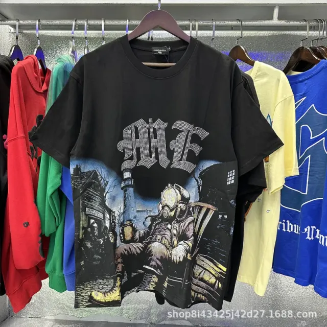 Amiri Graphic Tee Gas Mask Print