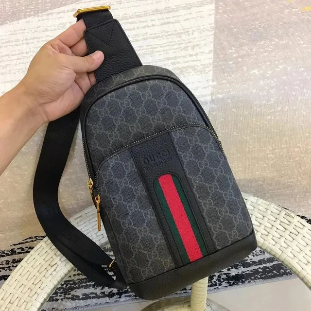 Gucci Webster Belt Bag GG Supreme with Web Stripe