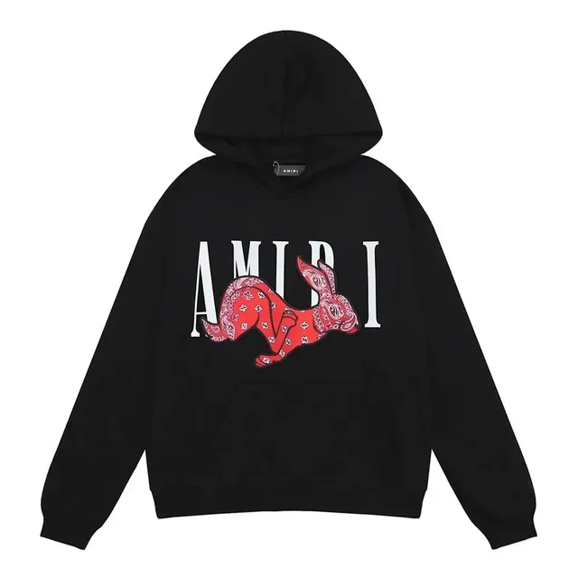 Amiri Hoodie Bandana Rabbit Logo