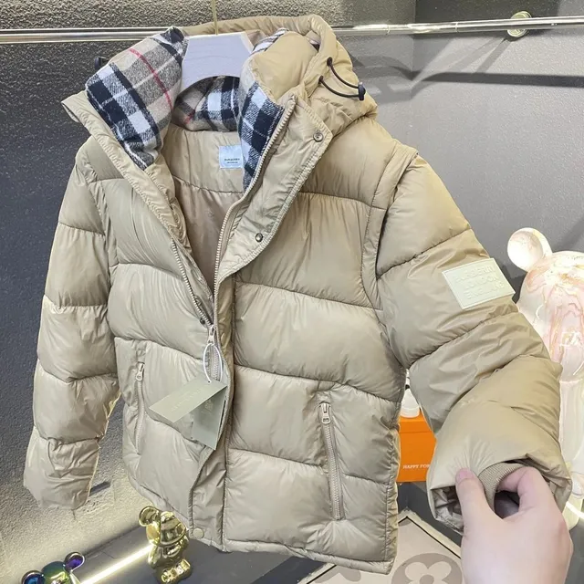 Burberry Puffer Jacket Checkered Hood Lining