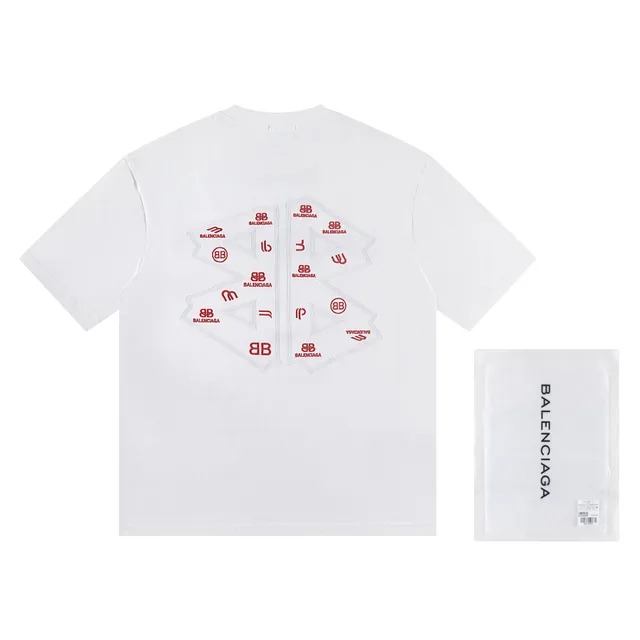 Balenciaga Graphic T-Shirt Multi-Logo Print