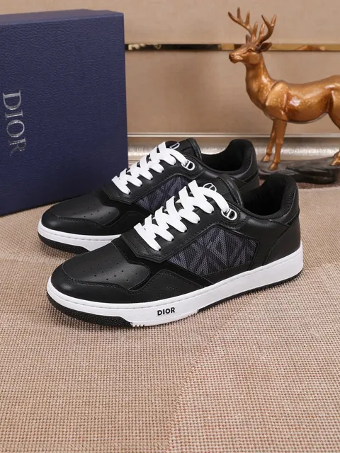 Dior B22 Sneaker Black and Navy Oblique
