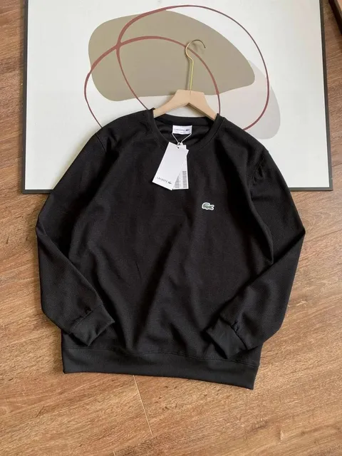 Lacoste Crewneck Sweatshirt Ribbed Texture