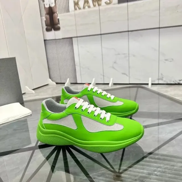 Prada Linea Rossa Sneaker Neon Green Mesh