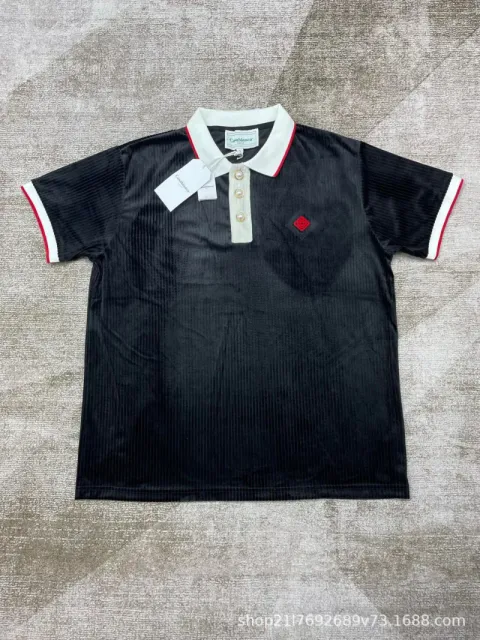 Casablanca Polo Shirt Ribbed Velvet