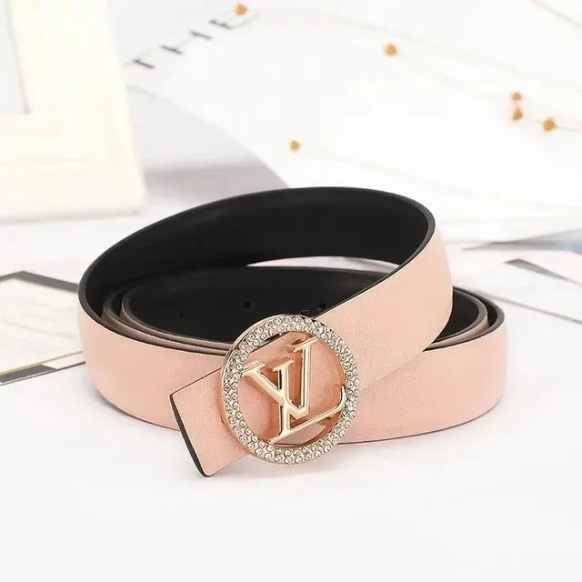 Louis Vuitton LV Logo Belt Crystal-Embellished