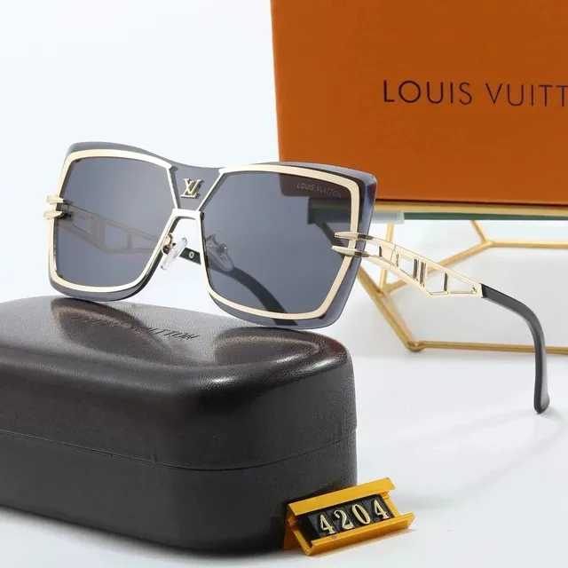 Louis Vuitton Square Sunglasses Gold Frame