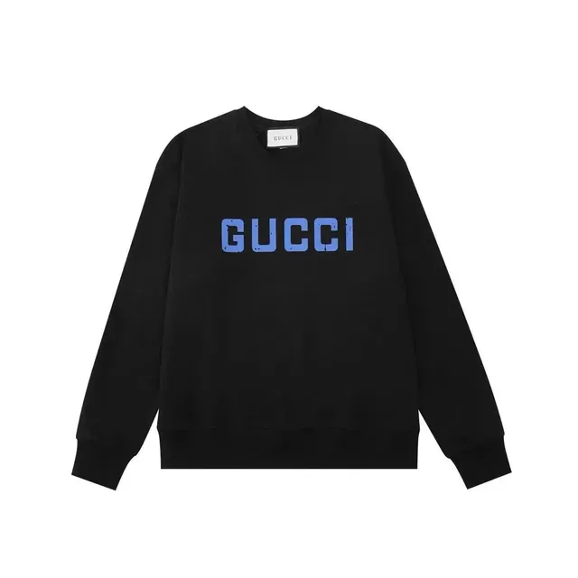 Gucci Crewneck Sweatshirt Blue Logo Print
