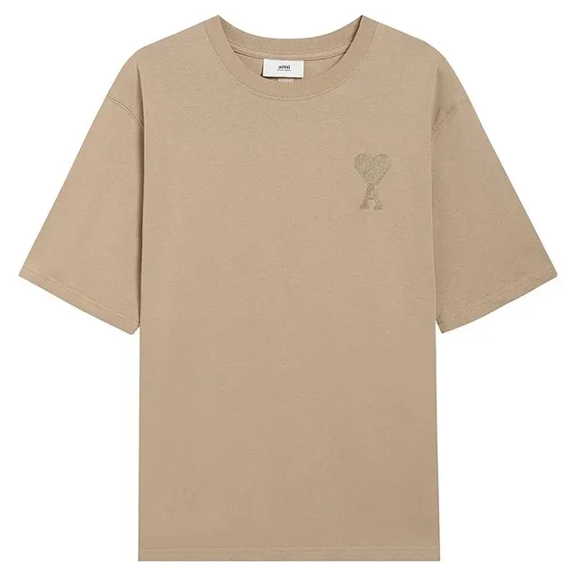 AMI Paris Heart Logo T-Shirt Embroidered Heart