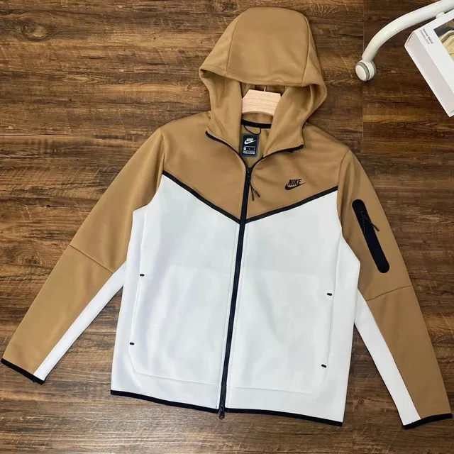 Nike Tech Fleece Hoodie Beige/White