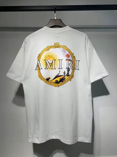 Amiri Graphic Tee Sunset Frame Print