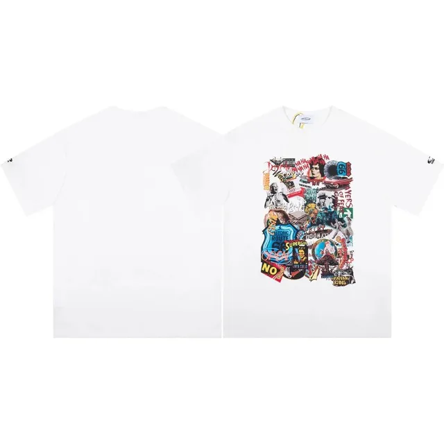 Versace Graphic T-Shirt Sticker Collage Print