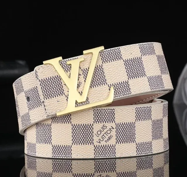 Louis Vuitton Damier Azur Belt Gold Buckle
