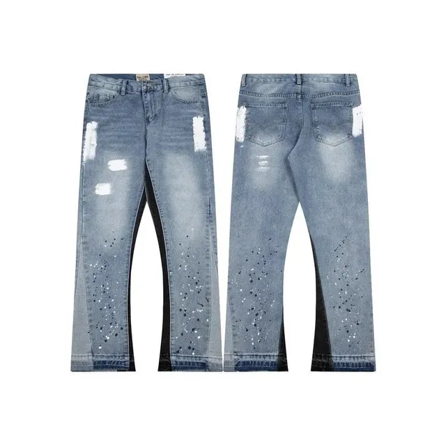 Gallery Dept. Flared Jeans Distressed with Paint Splatter