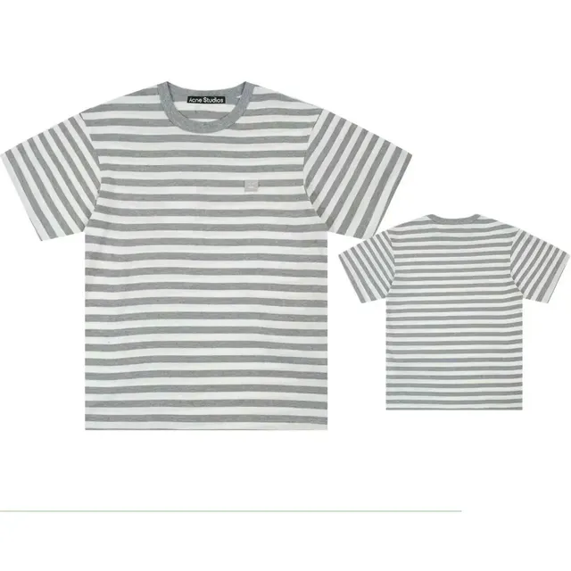 Acne Studios Striped T-Shirt Grey and White Stripe