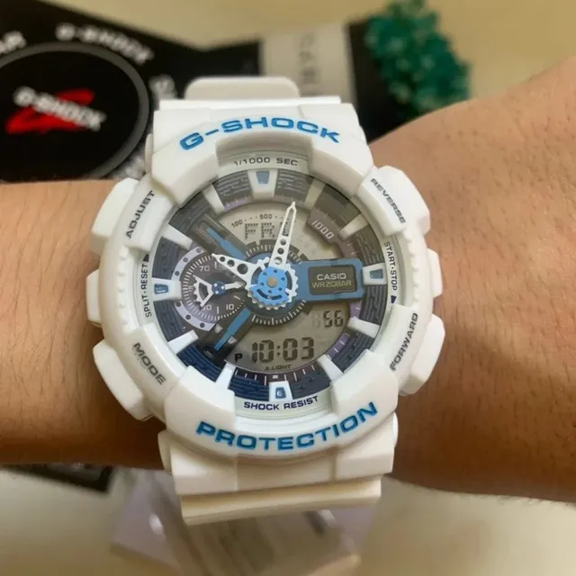 Casio GA-110 White and Blue
