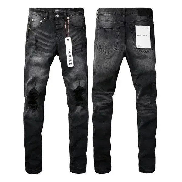 Purple Brand Distressed Jeans Black Wash with Rips