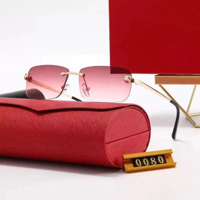 Cartier Sunglasses Pink Gradient Lens with Panther Temples