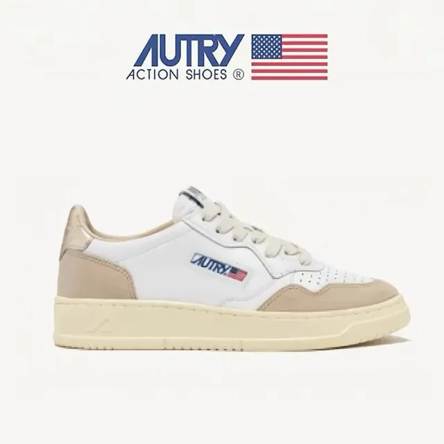 Autry Medalist Low White Beige