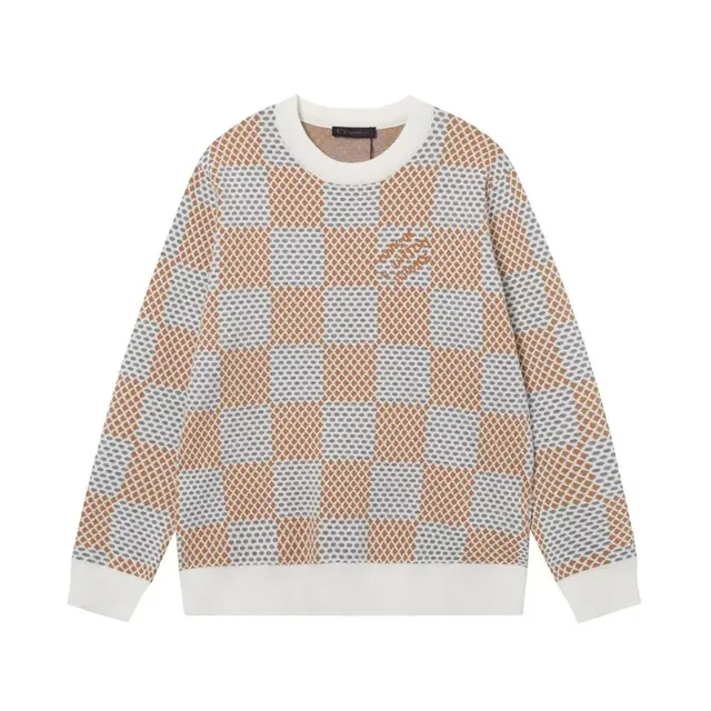 Louis Vuitton Knit Sweater Checkerboard Pattern
