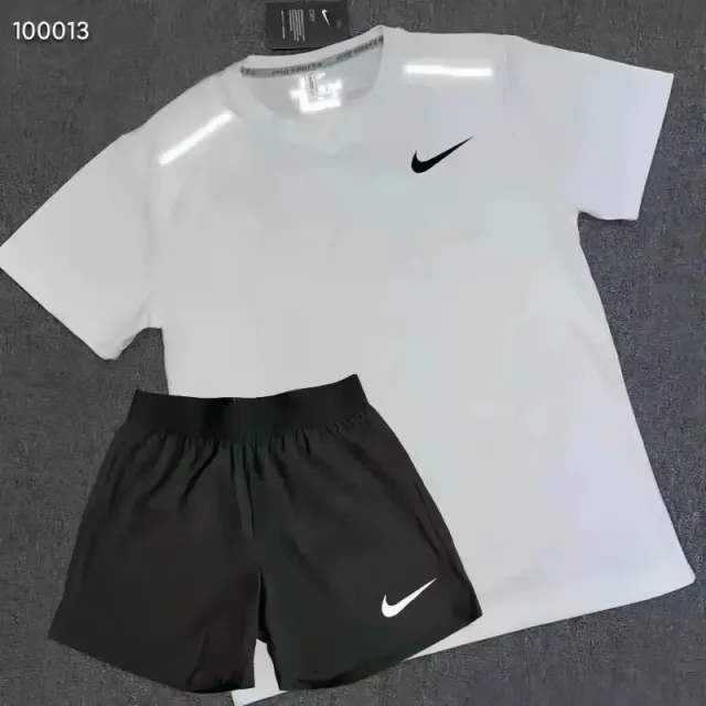 Nike T-Shirt and Shorts Set Swoosh Logo