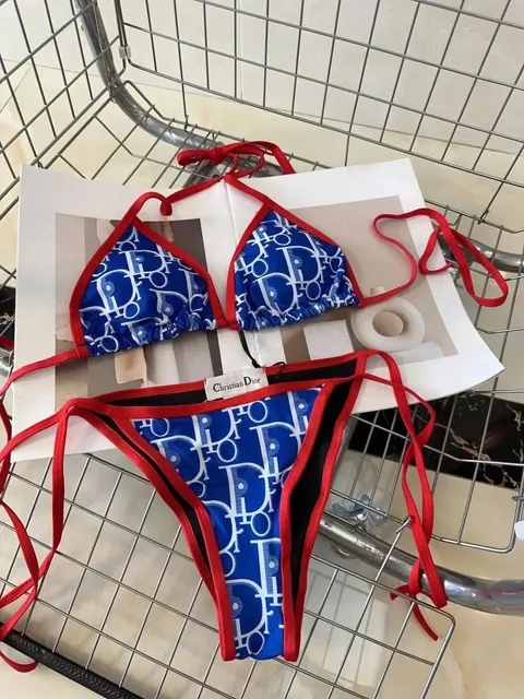 Dior Bikini Set Oblique Logo Print