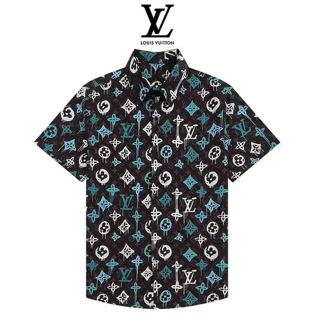 Louis Vuitton Short-Sleeve Shirt Graffiti Monogram Print