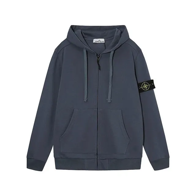 Stone Island Zip-Up Hoodie Compass Patch