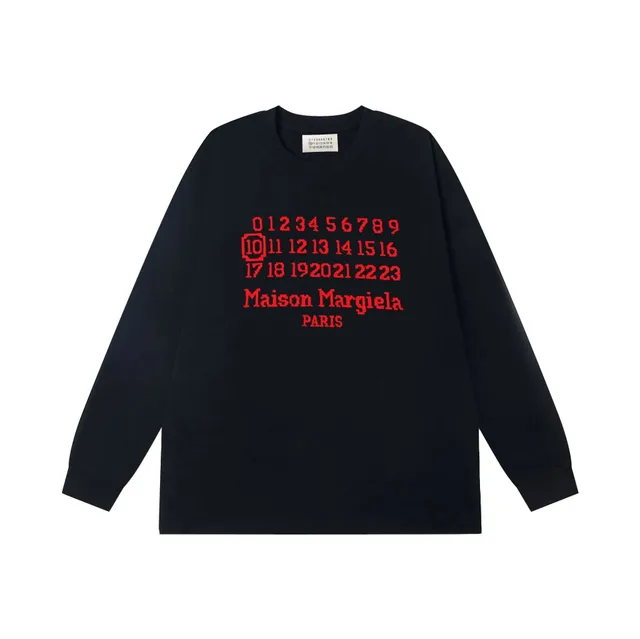 Maison Margiela Long-Sleeve Tee Number Print