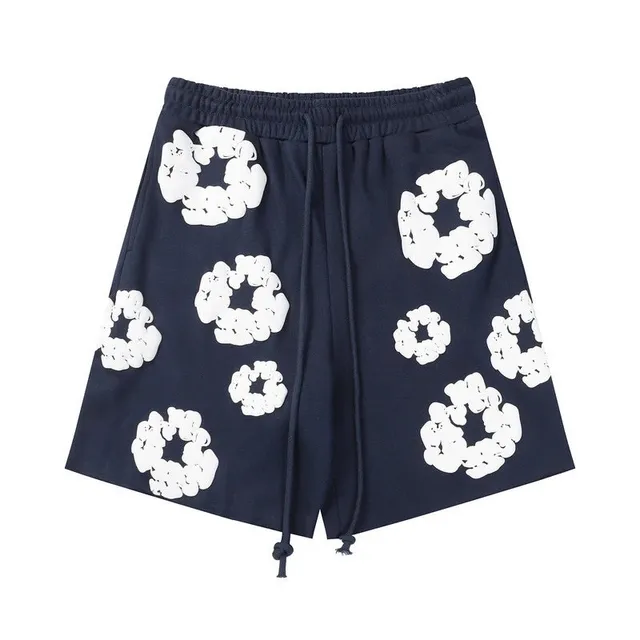 Denim Tears Floral Print Shorts 3D Floral Appliqué