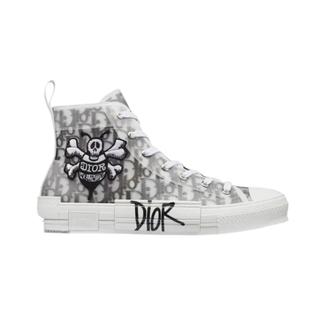 Dior B22 High-Top Monogram Skull
