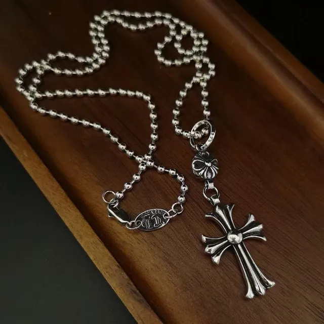 Ball Chain Cross Necklace Chrome Hearts Cross Pendant