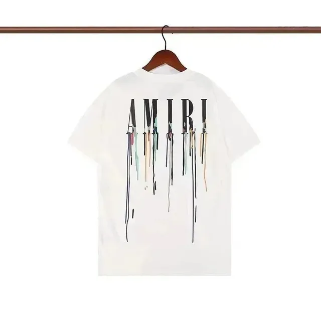 Amiri Graphic Tee Dripping Logo