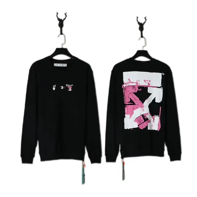 Off-White Crewneck Sweatshirt Pink Arrow Print
