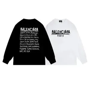 Balenciaga Long-Sleeve Tee Logo Print