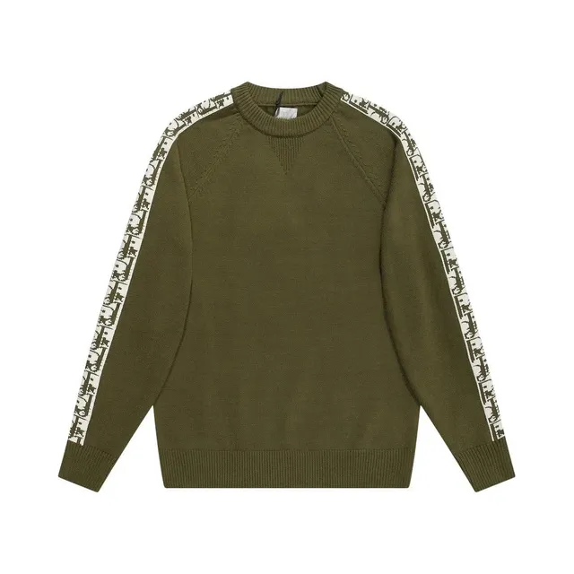 Dior Knit Sweater Oblique Logo Tape Sleeves