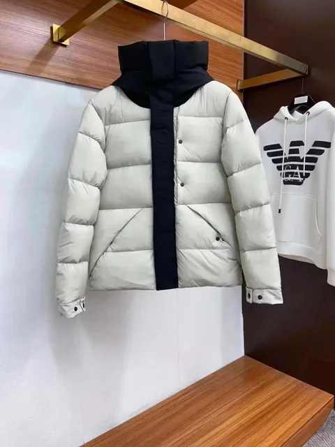 Moncler Puffer Jacket Two-Tone with Logo Tape