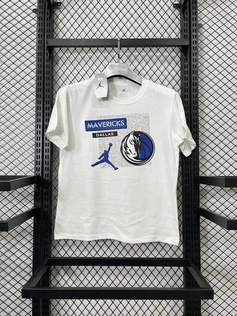 Jordan Mavericks Graphic Tee Dallas Mavericks Logo Print