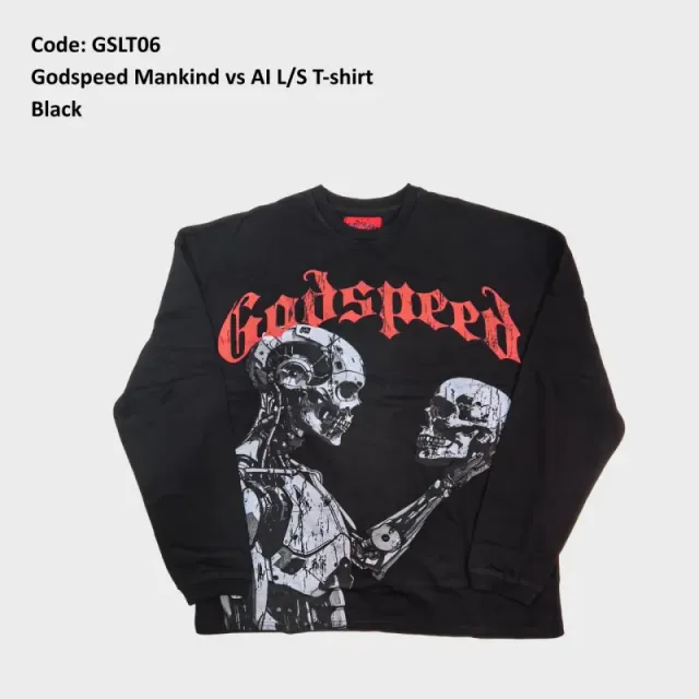 Gslt06 Godspeed Mankind Vs Ai L/S T-Shirt Black