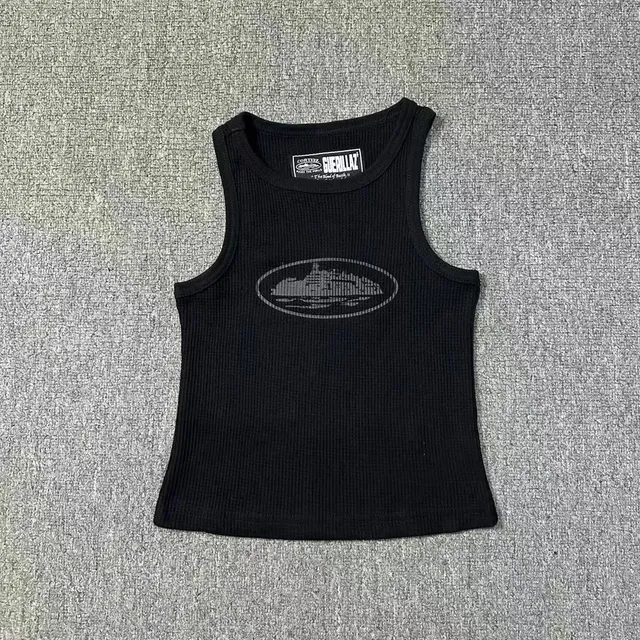 Corteiz Ribbed Tank Top Guerilla Logo