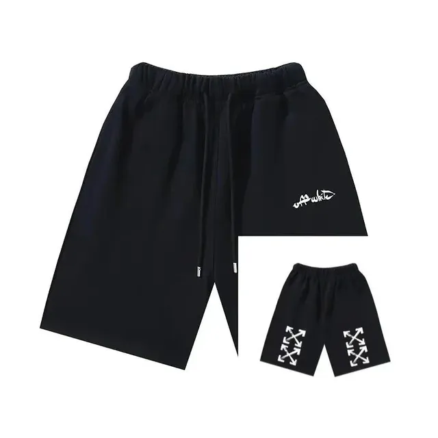 Off-White Arrow Shorts Black with White Arrows