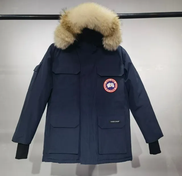 Canada Goose Expedition Parka Navy with Coyote Fur Trim