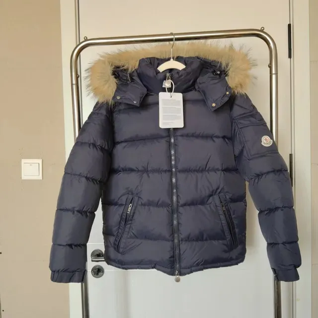 Moncler Maya Navy with Fur Trim