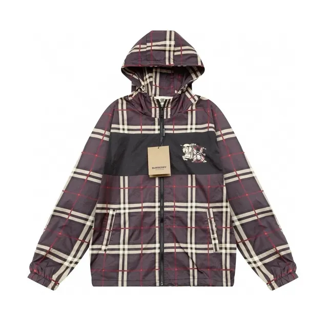 Burberry Check Print Hooded Jacket Vintage Check