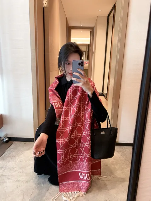 Dior Oblique Scarf Cannage Grid