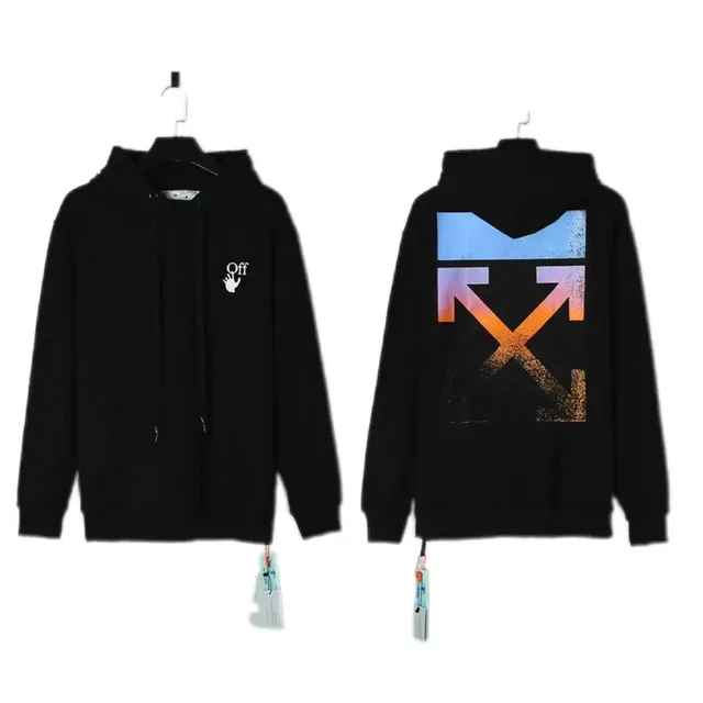 Off-White Zip-Up Hoodie Gradient Arrow Print